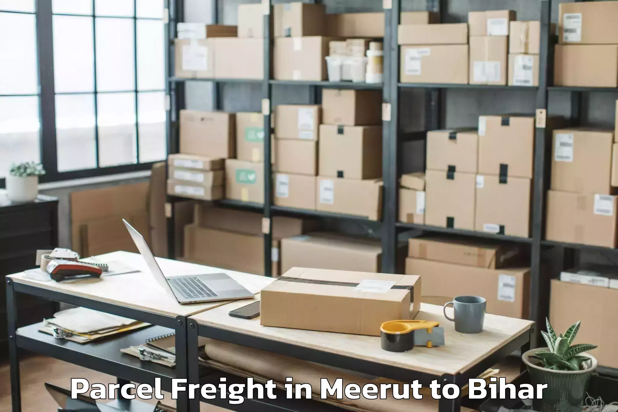 Meerut to Chanpatia Parcel Freight Booking